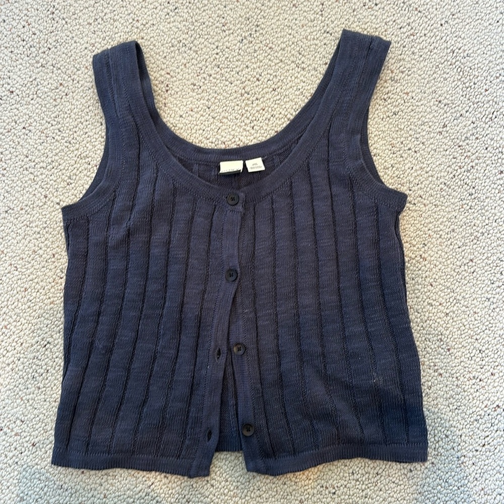 Roxy knit blue tank top